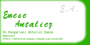 emese antalicz business card